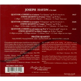 HAYDN - Prazak Quartet - Quatuor à cordes n°76 en ré mineur op.76 n°2 Ho